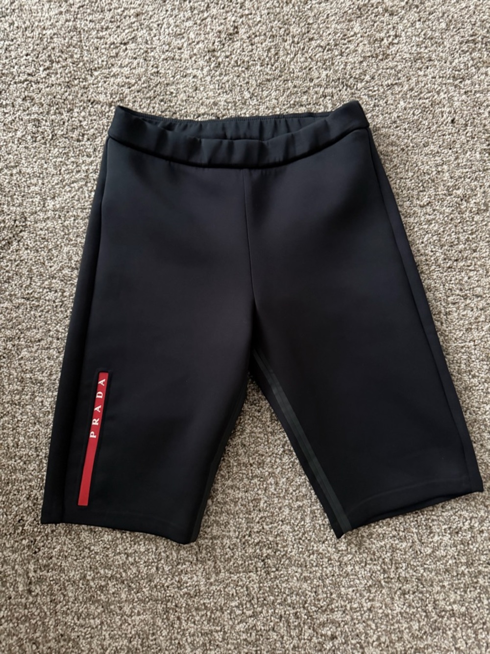 Prada Linnea Rossa Men’s Black Logo Bike Shorts